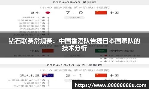 钻石联赛常规赛：中国香港队告捷日本国家队的技术分析
